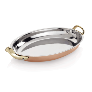 Mini-Servierpfanne Ø 12 cm mit Kupferbeschichtung und Edelstahlkern